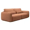 Image de Vente-unique - Canapé 3 Places Convertible en Tissu texturé Terracotta VOPOZA