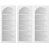 Image de Vente-unique - Lot de 3 bibliothéques avec 6 niches - Blanc - CYMORA