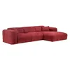 Image de Vente-unique - Grand canapé d'angle Droit en Tissu texturé Rouge POGNI de Maison Céphy