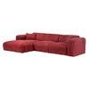 Image de Vente-unique - Grand canapé d'angle Gauche en Tissu texturé Rouge POGNI de Maison Céphy