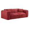 Image de Vente-unique - Canapé 3 Places en Tissu texturé Rouge POGNI de Maison Céphy