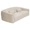 Image de Vente-unique - Canapé 4 Places Convertible Express en Tissu Bouclette Beige - Couchage 160 cm - Matelas 16 cm RETUNA