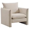 Image de Vente-unique - Fauteuil en Tissu Chenille Beige GORAZI