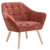 Image de Vente-unique - Fauteuil en Tissu texturé Terracotta Caserta - Scandinave