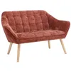 Image de Vente-unique - Canapé 2 Places en Tissu texturé Terracotta Caserta