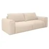Image de Vente-unique - Canapé 3 Places Convertible Express en Tissu Beige - Couchage 140 cm - Matelas 16 cm mémoire de Forme POGLO