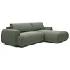 Image de Vente-unique - Canapé d'angle Droit Convertible en Tissu Chenille Vert Sapin MONELIA