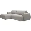 Image de Vente-unique - Canapé d'angle Gauche Convertible en Tissu Chenille Gris MONELIA