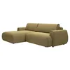 Image de Vente-unique - Canapé d'angle Gauche Convertible en Tissu Chenille Vert Olive MONELIA