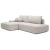 Image de Vente-unique - Canapé d'angle Gauche Ouvert Convertible en Tissu texturé Beige DAVISO