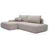 Image de Vente-unique - Canapé d'angle Gauche Ouvert Convertible en Tissu texturé Taupe DAVISO