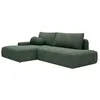 Image de Vente-unique - Canapé d'angle Gauche Ouvert Convertible en Tissu texturé Vert Sapin DAVISO