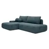 Image de Vente-unique - Canapé d'angle Gauche Ouvert Convertible en Tissu texturé Bleu DAVISO