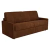 Image de Vente-unique - Canapé 3 Places Convertible Express en Tissu Terracotta - Couchage 140 cm - Matelas 14 cm CALIFE