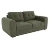 Image de Vente-unique - Canapé 3 Places Convertible Express en Tissu Vert - Couchage à Lattes Larges 140 cm - Matelas 14 cm - BOLIPO