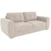 Image de Vente-unique - Canapé 4 Places Convertible Express en Tissu Beige - Couchage à Lattes Large 160 cm - Matelas 18 cm - BOLIPO