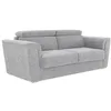 Image de Vente-unique - Canapé 3 Places Convertible Express en Tissu texturé Gris Clair - Couchage 140 cm - Matelas 14 cm - RIZORA