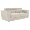 Image de Vente-unique - Canapé 4 Places Convertible Express en Tissu texturé Beige - Couchage à Lattes Larges 160 cm - Matelas 14 cm - RIZORA