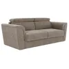 Image de Vente-unique - Canapé 4 Places Convertible Express en Tissu texturé Taupe - Couchage à Lattes Larges 160 cm - Matelas 14 cm - RIZORA