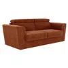 Image de Vente-unique - Canapé 4 Places Convertible Express en Tissu texturé Terracotta - Couchage 160 cm - Matelas 18 cm - RIZORA