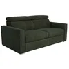 Image de Vente-unique - Canapé 4 Places Convertible Express en Tissu Vert Sapin - Couchage à Lattes Larges 160 cm - Matelas 14 cm Vizir