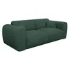 Image de Vente-unique - Canapé 3 Places Convertible Express en Velours côtelé Vert Sapin - Couchage 140 cm - Matelas 16 cm mémoire de Forme POGNIA