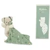 Image de KALOO K226001 Square Soft Toy Dog Green 18 x 18 cm FSC Gift Box from Birth | Doudou Carré Tout Doux avec Peluche Chien, Fourrure et Micro-velours, Imprimé Narratif, Corps Moelleux, Boîte Cadeau