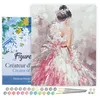 Image de Figured'Art Peinture par Numéro Adulte avec Cadre Jolie femme de dos - Activité Manuelle Kit de Loisir Créatif DIY Numéro d'Art Complet - 40x50cm toile tendue sur châssis