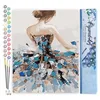 Image de Figured'Art Peinture par Numéro Adulte Danseuse Classique de dos - Activité Manuelle Kit de Loisir Créatif DIY Numéro d'Art Complet - 40x50cm sans châssis en bois