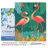 Image de Figured'Art Peinture par Numéro Adulte avec Cadre Flamants Roses les pieds dans l'eau - Activité Manuelle Kit de Loisir Créatif DIY Numéro d'Art Complet - 40x50cm toile tendue sur châssis