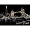 Image de Figured'Art Peinture à Gratter format A3 (29.7x42cm) - Pont de Londres - Kit Complet de Scratch Painting Carte à Gratter