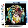 Image de Figured'Art Mini Peinture par Numéro Adulte 20x20cm avec cadre Babouin Pop Art - Petit Format Kit de Loisir Créatif DIY Numéro d'Art Complet