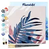 Image de Figured'Art Mini Peinture par Numéro Adulte 20x20cm avec cadre Feuille de Palmier Areca - Petit Format Kit de Loisir Créatif DIY Numéro d'Art Complet