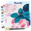Image de Figured'Art Mini Peinture par Numéro Adulte 20x20cm avec cadre Feuillage 2 - Petit Format Kit de Loisir Créatif DIY Numéro d'Art Complet