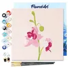 Image de Figured'Art Mini Peinture par Numéro Adulte 20x20cm avec cadre Orchidée - Petit Format Kit de Loisir Créatif DIY Numéro d'Art Complet