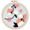 Image de Figured'Art Punch Needle Kit Complet pour Adultes et Enfants - Boules de Gui - Parfait pour Débutant. Set prêt à broder taille 20x20cm avec cadre circulaire