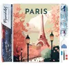 Image de Figured’Art Diamond Painting Broderie Diamant 40x50cm Toile Entière Roulée avec Strass Perles Carrés - Affiche Poster Paris 2 - Kit Complet 5D DIY Activité Manuelle Loisirs Créatifs Adultes