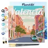 Image de Figured'Art Mini Peinture par Numéro Adulte 20x20cm avec cadre Valence - Petit Format Kit de Loisir Créatif DIY Numéro d'Art Complet