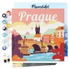 Image de Figured'Art Mini Peinture par Numéro Adulte 20x20cm avec cadre Prague - Petit Format Kit de Loisir Créatif DIY Numéro d'Art Complet