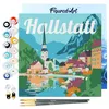 Image de Figured'Art Mini Peinture par Numéro Adulte 20x20cm avec cadre Hallstatt - Petit Format Kit de Loisir Créatif DIY Numéro d'Art Complet