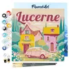 Image de Figured'Art Mini Peinture par Numéro Adulte 20x20cm avec cadre Lucerne - Petit Format Kit de Loisir Créatif DIY Numéro d'Art Complet