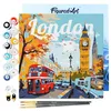 Image de Figured'Art Mini Peinture par Numéro Adulte 20x20cm avec cadre Big Ben Londres - Petit Format Kit de Loisir Créatif DIY Numéro d'Art Complet