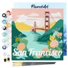 Image de Figured'Art Mini Peinture par Numéro Adulte 20x20cm avec cadre San Francisco - Petit Format Kit de Loisir Créatif DIY Numéro d'Art Complet