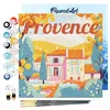 Image de Figured'Art Mini Peinture par Numéro Adulte 20x20cm avec cadre Automne en Provence - Petit Format Kit de Loisir Créatif DIY Numéro d'Art Complet