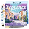 Image de Figured'Art Mini Peinture par Numéro Adulte 20x20cm avec cadre Printemps en Provence - Petit Format Kit de Loisir Créatif DIY Numéro d'Art Complet