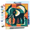 Image de Figured'Art Mini Peinture par Numéro Adulte 20x20cm avec cadre Éléphant Art Déco - Petit Format Kit de Loisir Créatif DIY Numéro d'Art Complet