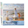 Image de Figured'Art Peinture par Numéro Adulte Jeux au bord de l'Eau - Activité Manuelle Kit de Loisir Créatif DIY Numéro d'Art Complet - 40x50cm sans châssis en bois