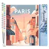 Image de Figured'Art Peinture par Numéro Adulte Affiche Vintage Paris - Activité Manuelle Kit de Loisir Créatif DIY Numéro d'Art Complet - 40x50cm sans châssis en bois