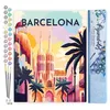 Image de Figured'Art Peinture par Numéro Adulte Affiche Vintage Barcelone - Activité Manuelle Kit de Loisir Créatif DIY Numéro d'Art Complet - 40x50cm sans châssis en bois