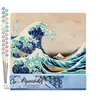 Image de Figured'Art Peinture par Numéro Adulte La Grande Vague de Kanagawa - Katsushika Hokusai - Activité Manuelle Kit de Loisir Créatif DIY Numéro d'Art Complet - 40x50cm sans châssis en bois